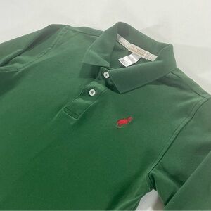 The Beaufort Bonnet Company Boys Long Sleeve Green Polo Size 10